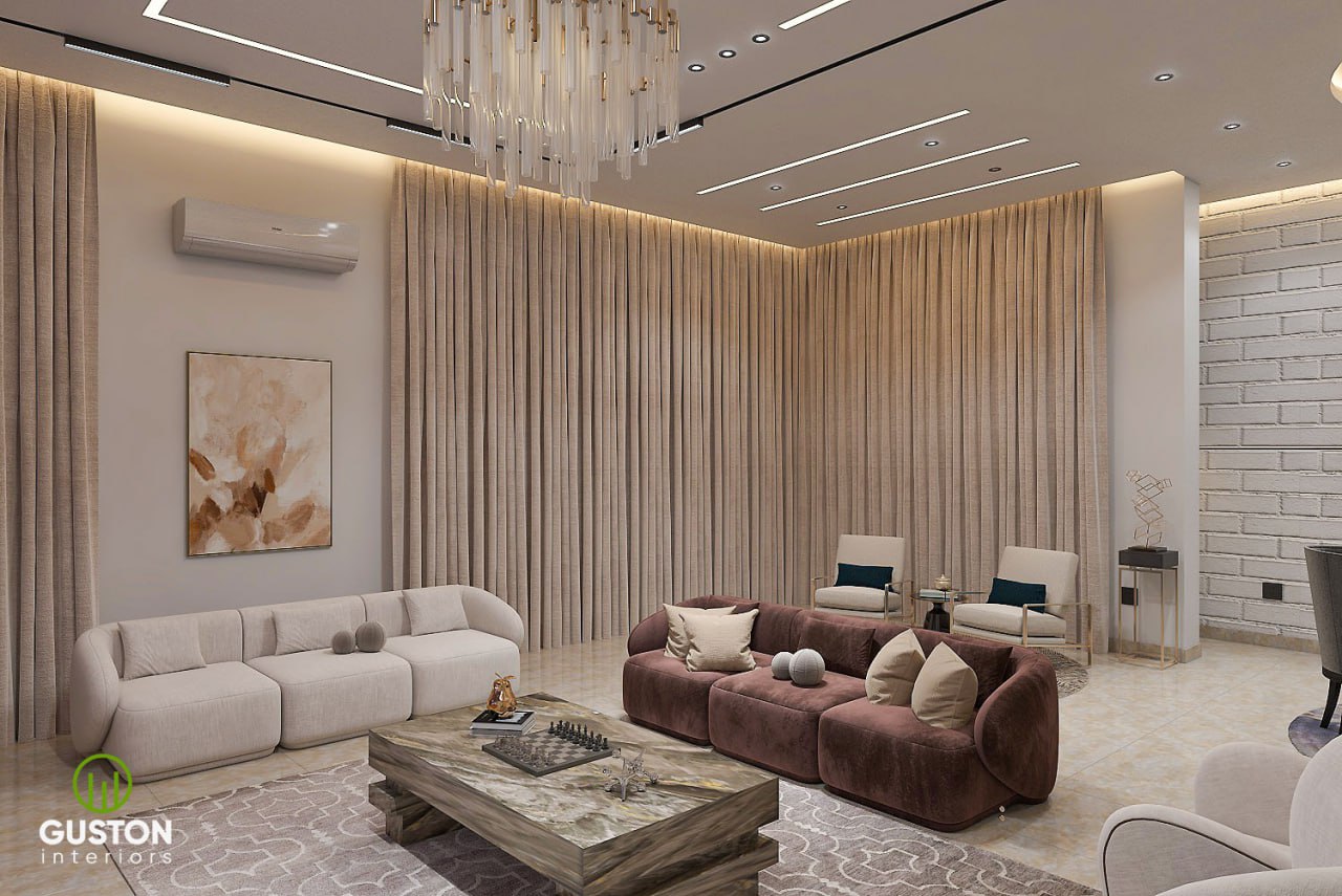 Refined residential living room designed by Guston Interiors